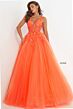Jovani 02840 Floral Bodice Dress