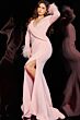 Jovani 04501 Long Sleeve High Slit Dress
