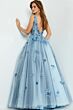 Jovani 06286 Floral Appliques V-Neck Bridal Dress