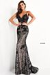 Jovani 06438 Black Silver Dress
