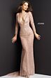 Jovani 06559 Plunging Neckline Sheer Dress