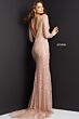 Jovani 06559 Plunging Neckline Sheer Dress