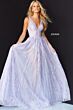 Jovani 06687 V-Neck Embroidered Dress
