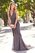 Montage by Mon Cheri 120922 V-Neck Metallic Dress