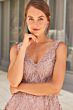 Ivonne D Exclusively for Mon Cheri 120D10 V-Neck Embroidered Dress