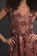 Mac Duggal 20294 Cap Sleeve Embroidered Dress