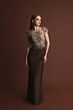 Mac Duggal 21100 Jewel Illusion Neckline Embellished Bodice Dress