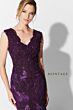 Ivonne D 215D08 MOB Dress V-Neck Sheer Lace Back Trumpet Skirt