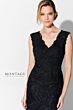 Ivonne D 215D08 MOB Dress V-Neck Sheer Lace Back Trumpet Skirt