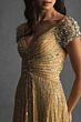 Mac Duggal 23042 Modified V-Neckline Fitted Gathered Bodice Dress