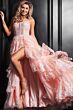 Jovani 38144 Layered Skirt Corset Bodice Dress