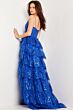 Jovani 38144 Layered Skirt Corset Bodice Dress