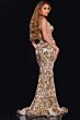 Jovani 38349 Sequin Embroidery Illusion Dress