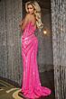 Jovani 38707 High Slit Embellished Dress