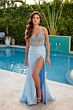 Ava Presley 40115 Beaded Illusion Bodice High Slit Dress