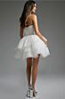 Jovani 41054 Layered Skirt Strapless Dress