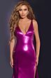 Jovani 43572 Plunging Neckline Backless Metallic Dress