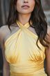 Mac Duggal 49728 Bow Back Cross Halter Neck Prom Gown