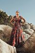 Mac Duggal 68947 Ruffle V-Neck Square Back Floral Evening Dress