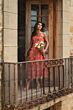 Mac Duggal 8137 Floral Strapless A-Line Ruffle Dress