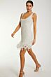 Mac Duggal 94049 Square Neckline Beaded Fringe Hemline Dress