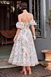 Andrea and Leo A1406 Detached Sleeves Floral Corset Dress