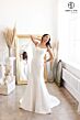 Abby Lane 97198 Square Neckline Slim-Flare Satin Bridal Gown