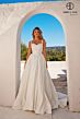 Abby Lane 97284 Cathedral Train Two-Strap Floral Brocade Wedding Dress