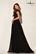 Abby Paris 95091 Cap Sleeve Black A-line Dress