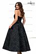 Abby Paris 96086 Strapless Brocade Black Dress