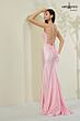 Abby Paris 90358 Lace-Up Back Baby Pink Satin Dress