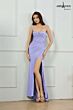 Abby Paris 90380 Lace-Up Back Emerald Glitter Knit Dress