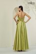 Abby Paris 90384 Sweetheart Neckline Metallic Sage Dress