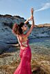 Aerie Couture 207 Strappy Back Beaded Dress