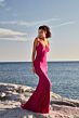 Aerie Couture 210 Plunging Neck Lace-Up Dress