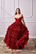 Aerie Couture 228 Tiered Skirt Off The Shoulder Dress