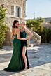 Aerie Couture 235 Lace-Up Embellished Dress