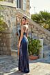 Aerie Couture 238 Sequin Skirt Sweetheart Neck Dress