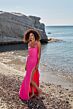 Aerie Couture 249 Corset Bodice Beaded Slit Dress