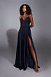 Aerie Couture 348 Slit Skirt Beaded Bodice Dress