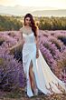 Alyce Paris 7093 High Slit Corset Bodice Wedding Gown