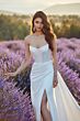 Alyce Paris 7093 High Slit Corset Bodice Wedding Gown
