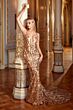 Alyce Paris 61412 Long Train Strappy Back Dress