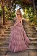 Alyce Paris 61525 Layered Skirt Lace Bodice Dress