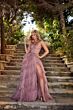 Alyce Paris 61525 Layered Skirt Lace Bodice Dress