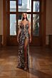 Alyce Paris 61687 High Slit Multicolor Floral Dress