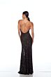 Alyce Paris 88010 Chain Strap Zipper Slit Dress
