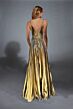 Alyce Paris 61804 Embellished Waist Pleated Metallic Dress