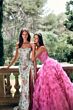 Alyce Paris 61992 Draped Skirt Ruched Derriere Floral Dress