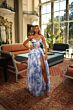 Alyce Paris 61994 Strappy Floral A-Line High Slit Dress